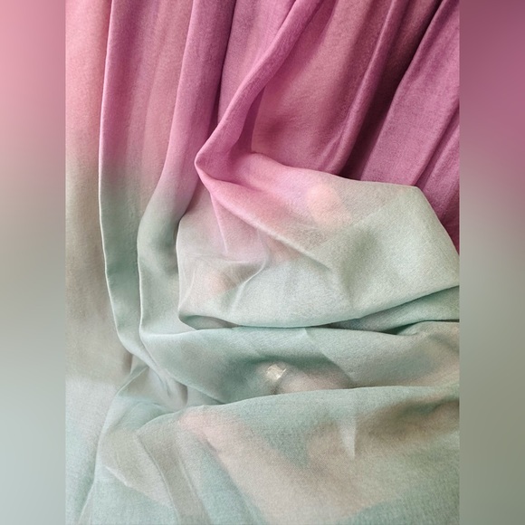 Bridesmaid Cocktail Party Dress - Ombre Rose Amethyst Mint BNWT Midi Chiffon - Picture 6 of 9